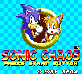 Заставка игры Sonic Chaos
